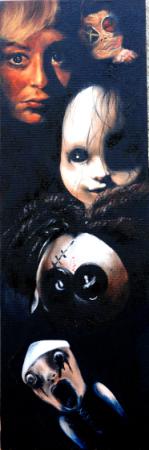 איברי החושך, נג'ואן זועבי, שמן על בד, 30X90 ס"מ, 2012